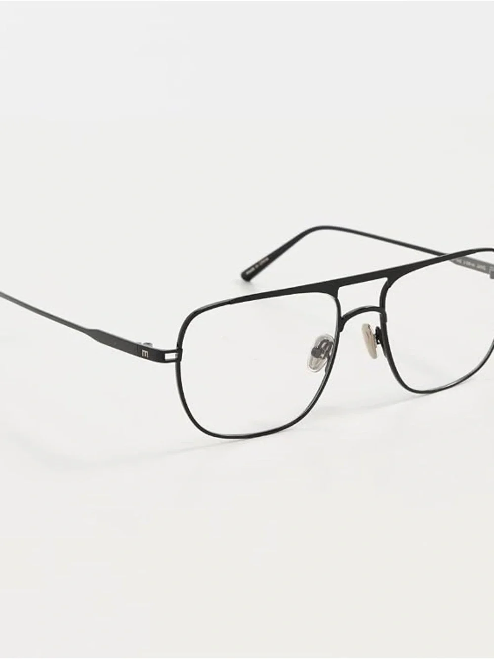Elise Johnson Jane style Sleek Black Metal Aviator Glasses